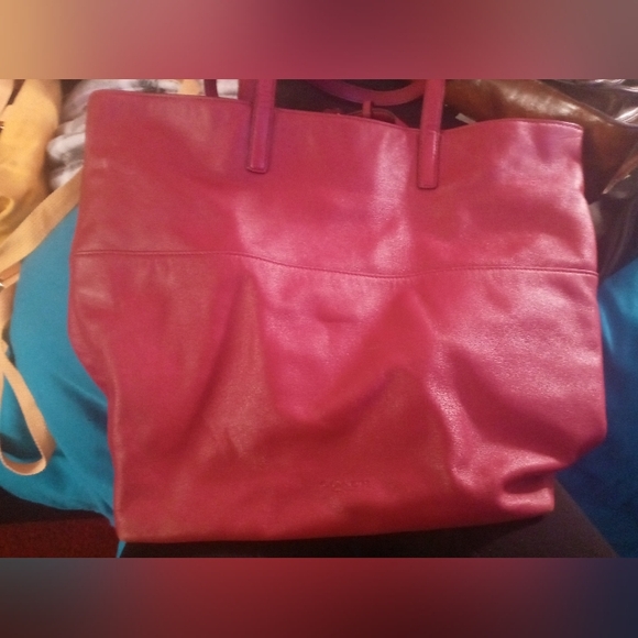 Coach Legacy Leather Mini Duffle Crossbody Bag in Red/Coral 19901 - Picture 2 of 3